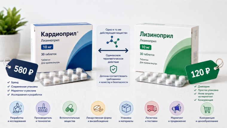 Почему лекарства с одинаковым действующим веществом стоят по-разному