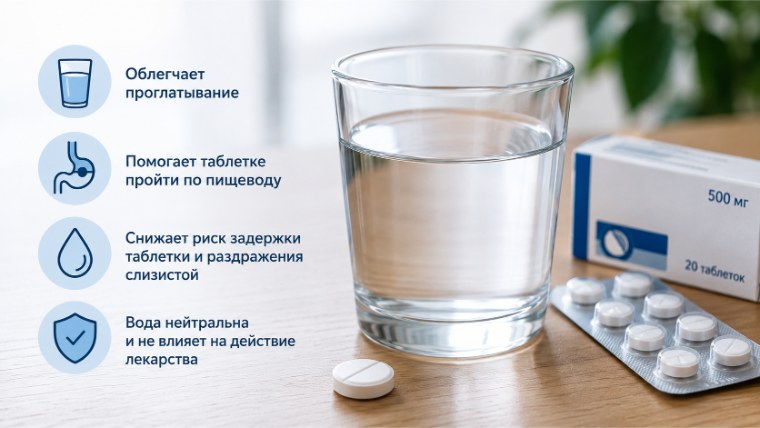 Почему таблетки обычно рекомендуют запивать водой