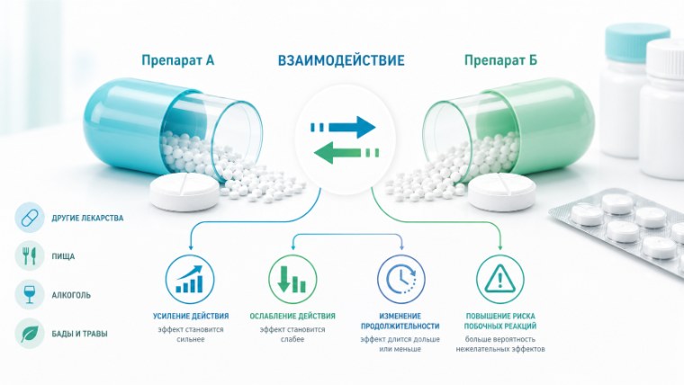 Что такое лекарственное взаимодействие