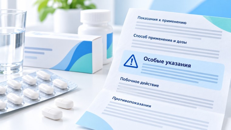 Что означает раздел «Особые указания» в инструкции к препарату
